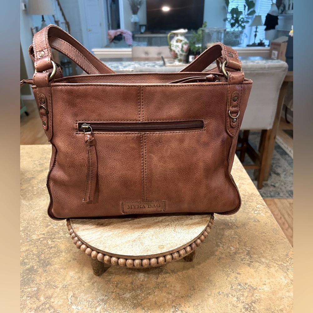 Myra Bag Brown Leather Shoulder Bag